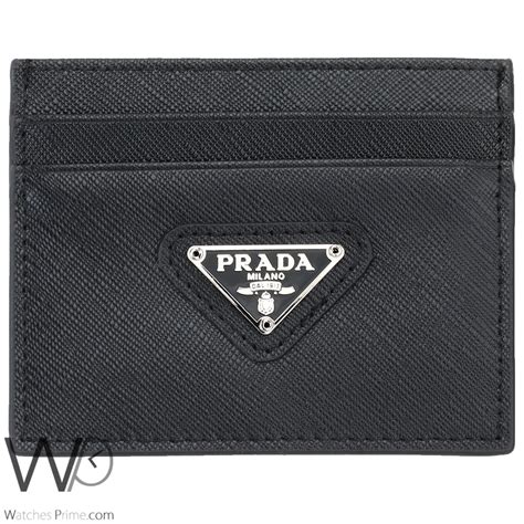 prada mens wallet buckle|Prada card holder for men.